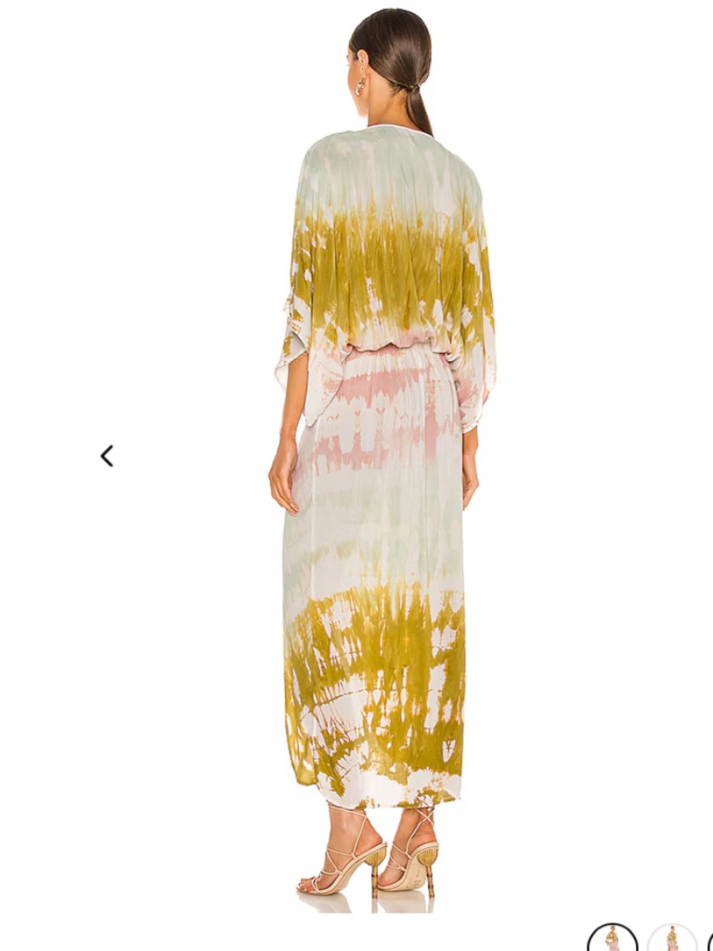 Young, Broke, & Fabulous Siren Maxi Dress, XS, Willowgreen Geode Wash - Picture 2 of 2